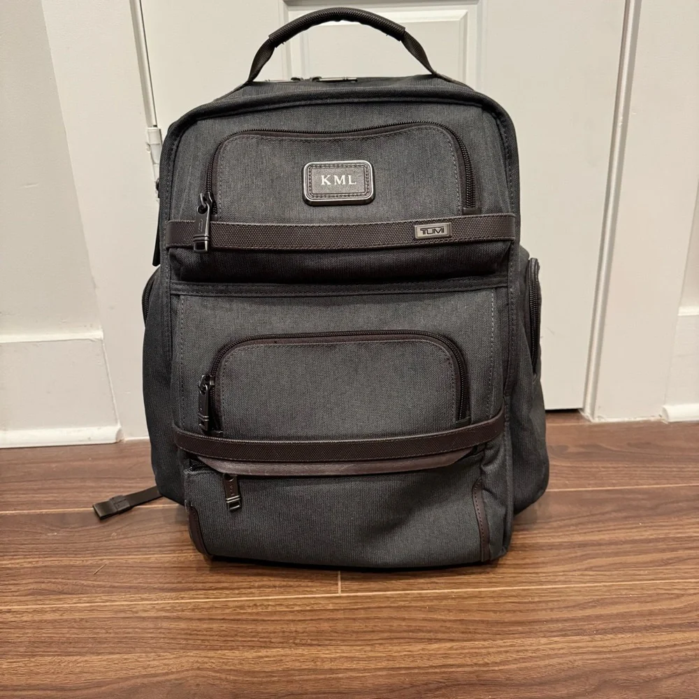 TUMI Gray and Brown Backpack - Picture 6 of 13
